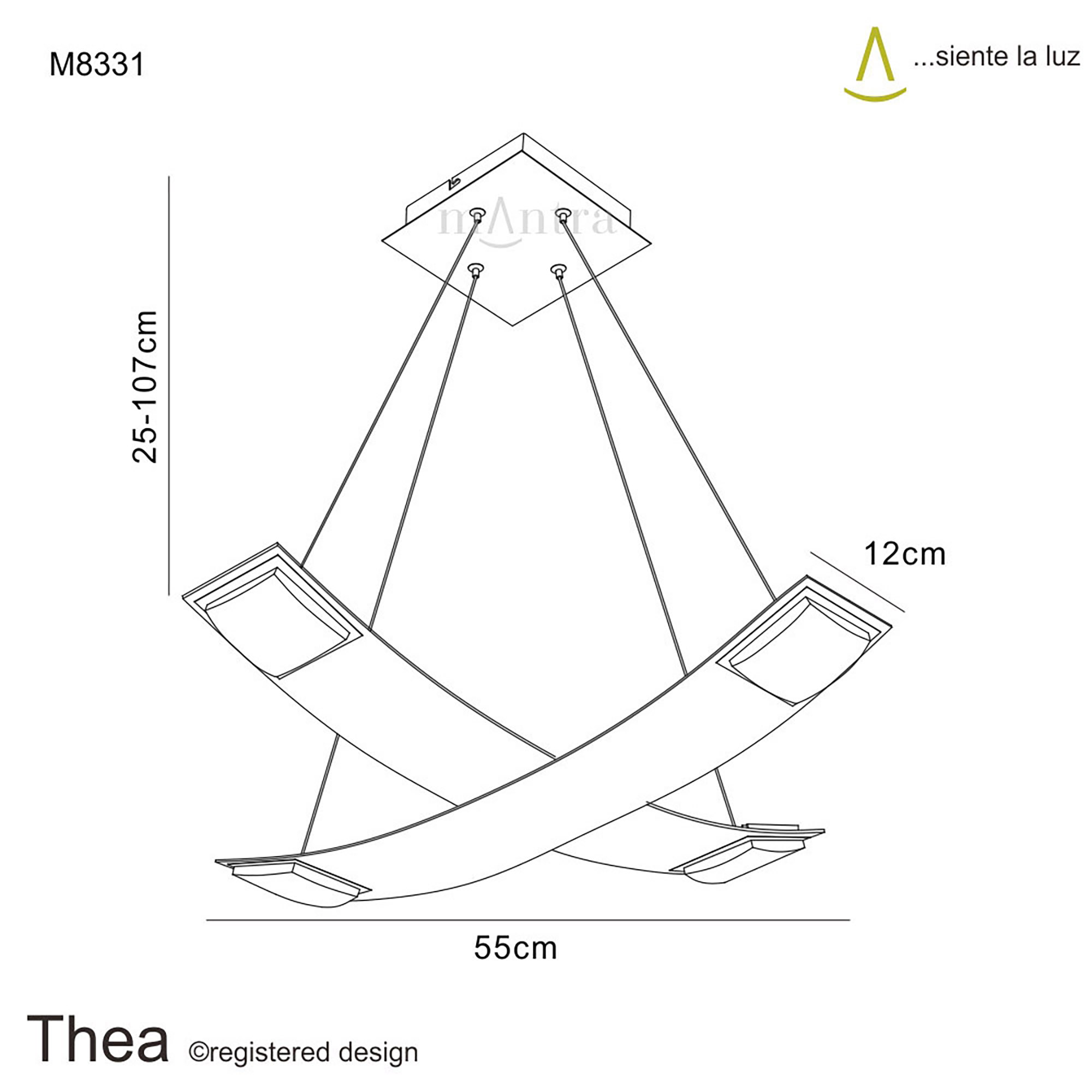 Thea Ceiling Lights Mantra Fusion Multi Arm Fittings